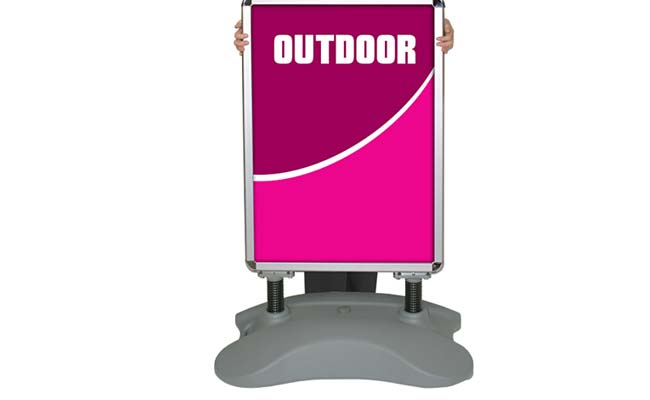 An example of a portable outdoor banner