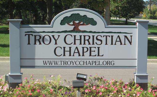 Monument sign for church